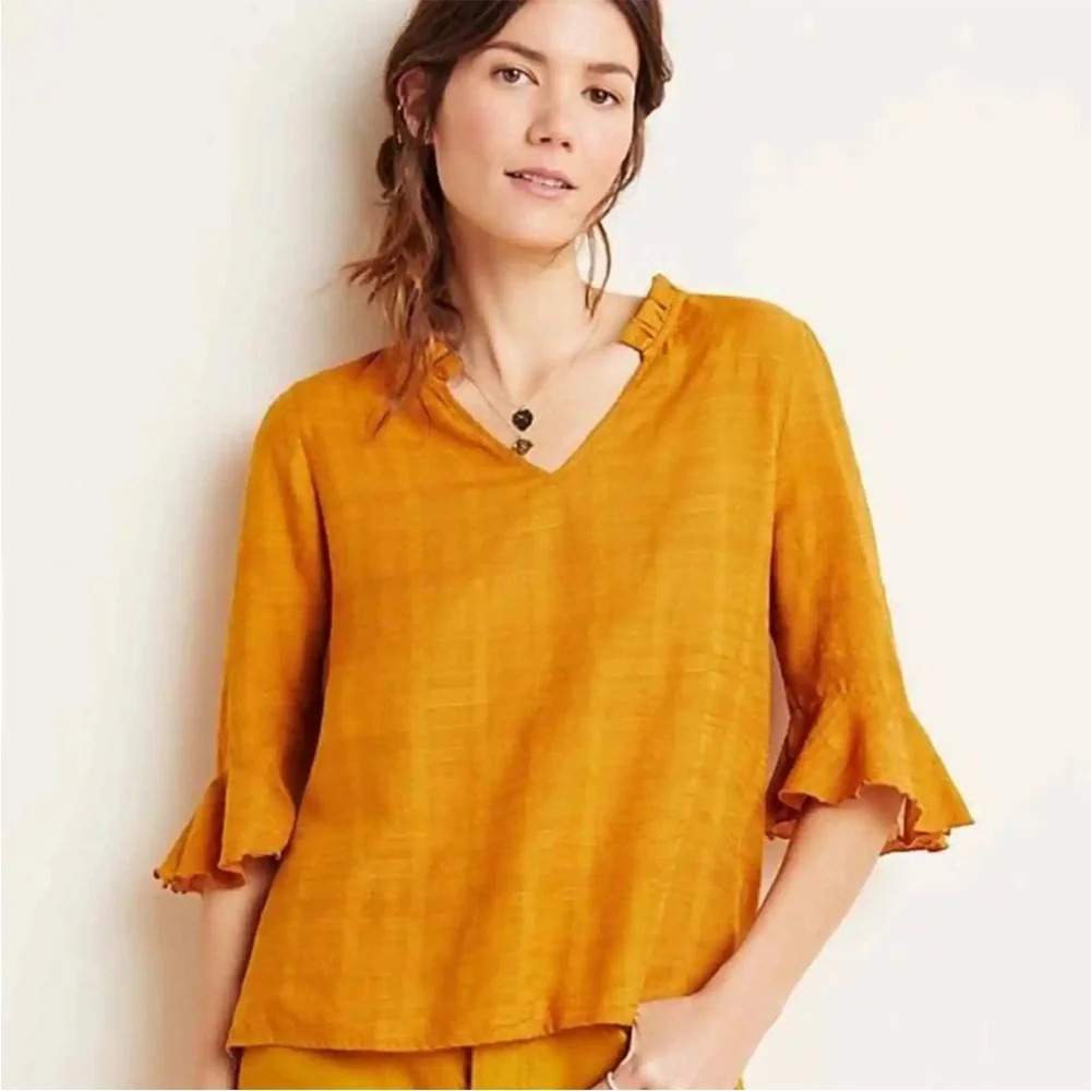 Anthropologie Dolan Tandy Ruffled Top XS NWT